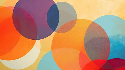 Obraz premium retro colorful circles abstract art, balls in vintage abstract background, multi color circle grunge texture and geometric pattern