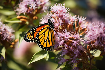 Fototapeta premium black and yellow combination butterfly. Generative Ai