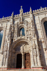 Fototapeta na wymiar Jeronimos monastery or Hieronymites Monastery in Lisbon, Portugal