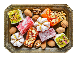 Eastern sweets Turkish delight locum with nuts