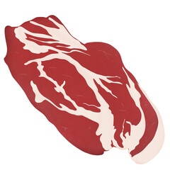 Chuck Beef On White Background.