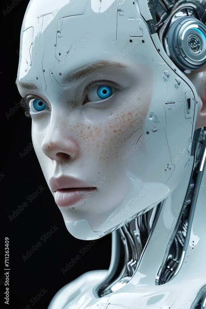 Poster Robot, Artificial Intelligence. Generative AI.