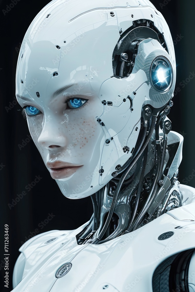 Poster Robot, Artificial Intelligence. Generative AI.