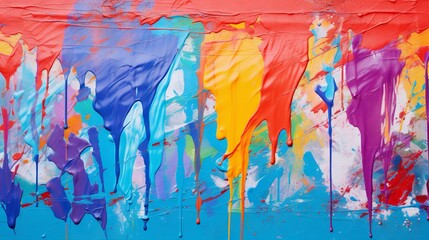 Abstract graffiti art on a weathered wall with vibrant colors and textures