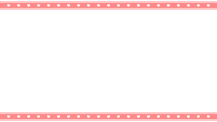 赤いハートリボンフレーム⭐︎PNG