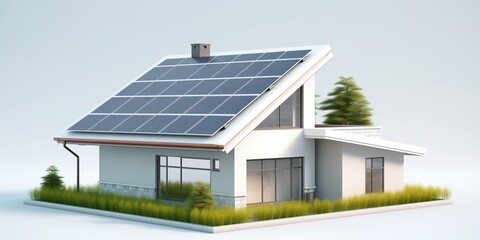 solar panel on the house roof