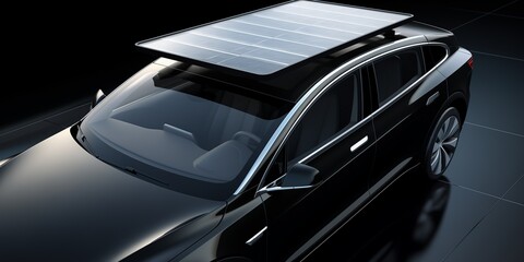 solar panel on the car roof