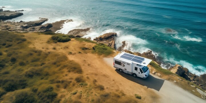 Trailer with solar photovoltaic panels