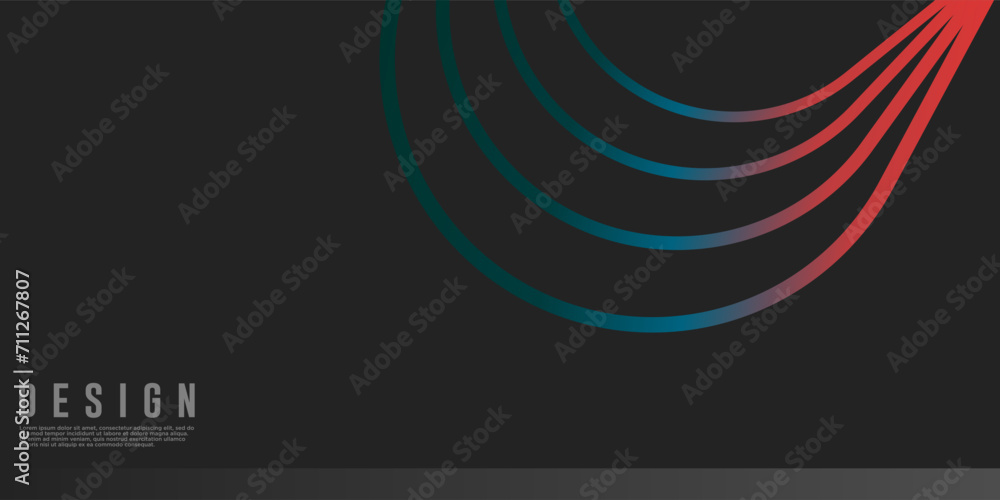 Wall mural modern gradient bright color. geometric background. abstract website landing page with circles illus