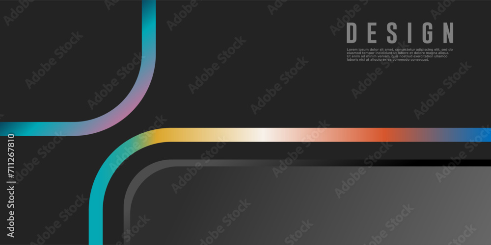 Wall mural modern gradient bright color. geometric background. abstract website landing page with circles illus