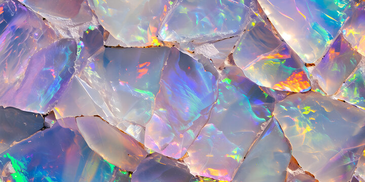 iridescent colourful opal stone texture background