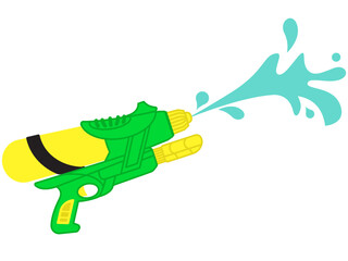 green water gun illustration