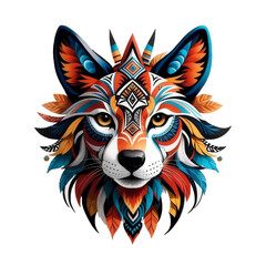 Tribal dog spirit protect You from evil, Generative AI
