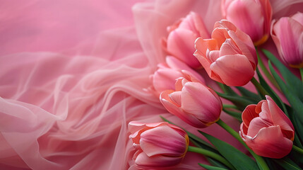 Obraz premium AI art tulip background