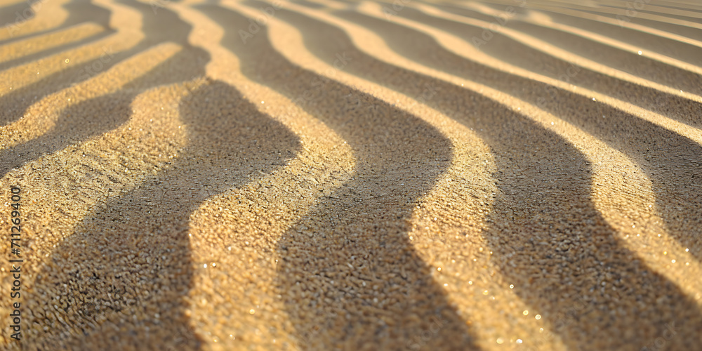 Sticker ripples in the sand