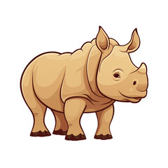 Obraz na płótnie Canvas Rhinoceros Animal Illustration Safari Africa