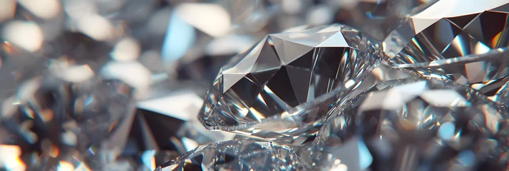Fotobehang abstract diamonds macro background © sam