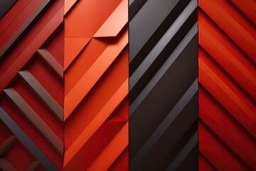 Assorted Red and Black Abstract Shapes for Design and Art Projects, Bold, geometric patterns in varying shades of a single color, AI Generated