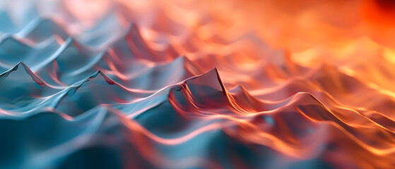 Fiery waves of nature's abstract beauty crash against the shore, igniting a fierce heat that leaves us in awe