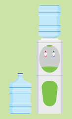 Vector set dispensers water gallon illustration