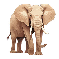 African Elephant Animal Illustration Safari Africa