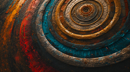 abstract background with circles. AI generative.