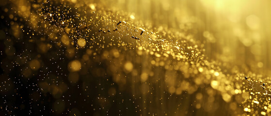 Nature's golden tears glisten in the outdoor light, each drop a precious reminder of the beauty and power of rain