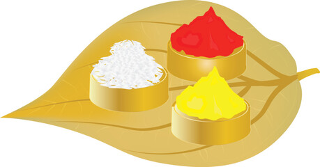 Halad kumkum Golden karanda leaf