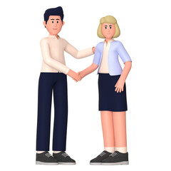 Fototapeta premium Deal Agreement Business Office Agency 3D