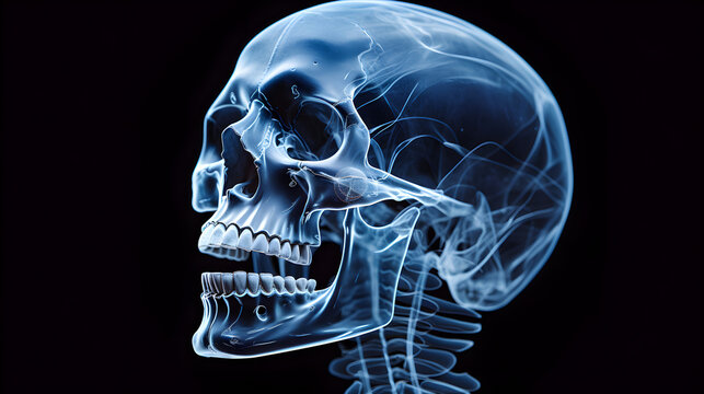 Skull x-ray concept. Generative AI