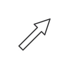Diagonal Arrow line icon