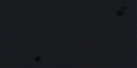 Cool Dark Abstract Seamless Futuristic Simple Hexagonal Gaming Cyber Vector Tech Background