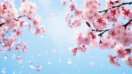 nature cherry spring background illustration tree beauty, fresh vibrant, season garden nature cherry spring background