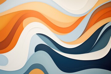 This breathtaking painting captures the dynamic energy of a vivid wave in shades of orange and...