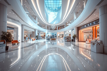 Modern shopping center. Generative AI. - obrazy, fototapety, plakaty