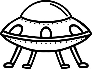 Flying saucer spacecraft isolated alien space ship