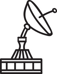 Satellite dish or radio antenna, space observatory