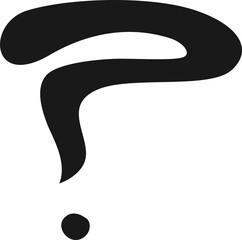 Question mark punctuation sign hand drawn doodle