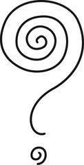 Question mark punctuation sign hand drawn doodle