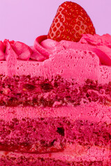 a piece of strawberry dessert on a plate