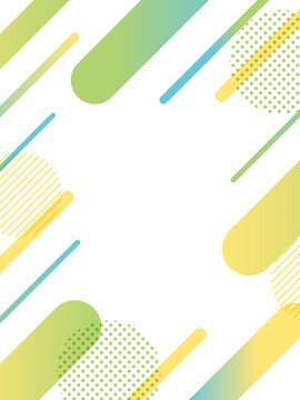 緑と黄色と青の斜めストライプフレーム