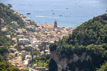 landscape of Amalfi in the paper mills valley