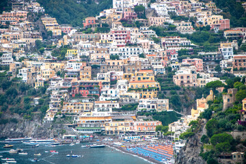 landscape of Amalfi coast and Positano