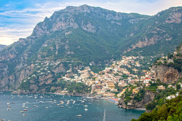 landscape of Amalfi coast and Positano