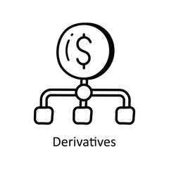 Derivatives vector  outline doodle Design illustration. Symbol on White background EPS 10 File