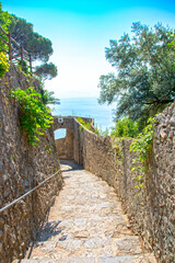 landscape of Ravello on Amalfo coast