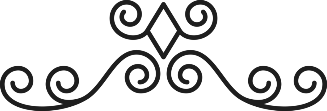 Decorative outline wine vine vector ornament line