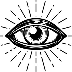 Illuminati eye vector magic witchcraft talisman