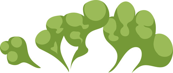 Green toxic smoke cartoon smelling cloud, bad odor