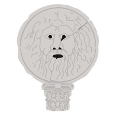 真実の口のイラスト